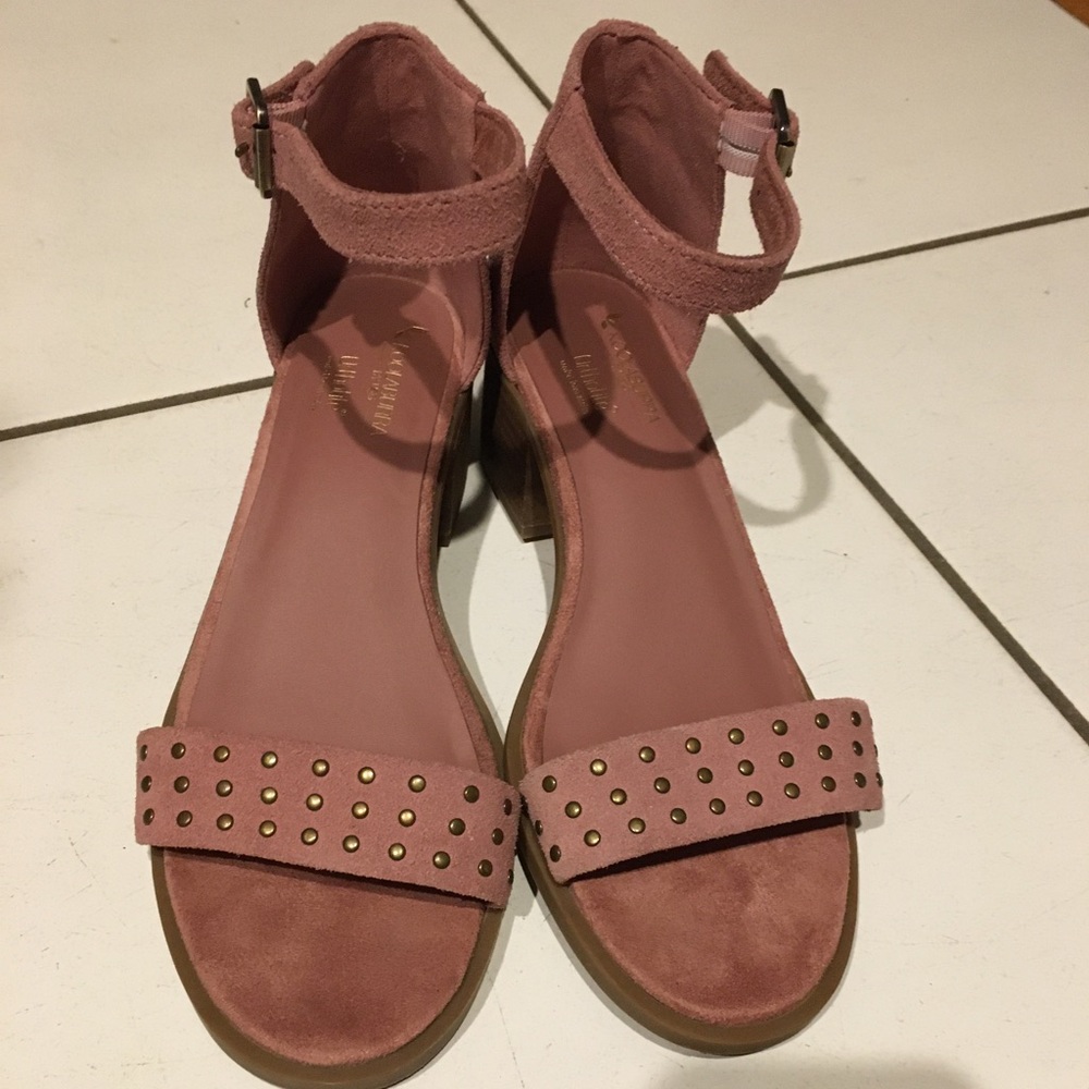 Koolaburra by Ugg Ortholite Bellen Suede Chunky Heeled Sandal